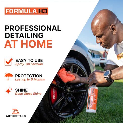 Formula H3 Nano Ceramic Coating For Cars - Car Wax Spray 8oz - Nano Ceramic Spray Coating for Cars - Ceramic Nano Spray Wax - Ceramic Car Coating Spray in Saudi Arabia