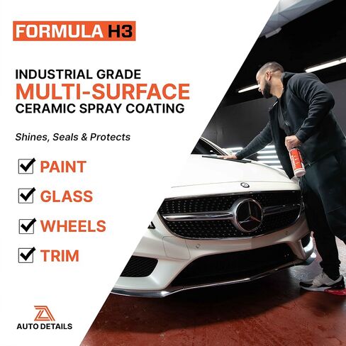 Formula H3 Nano Ceramic Coating For Cars - Car Wax Spray 8oz - Nano Ceramic Spray Coating for Cars - Ceramic Nano Spray Wax - Ceramic Car Coating Spray in Saudi Arabia