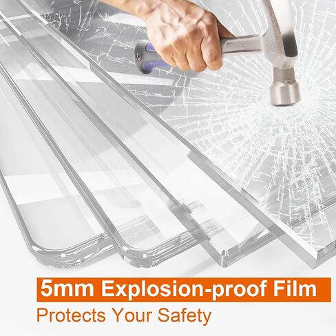 مرآة باب كاملة الطول من Elevens مقاس 43 بوصة × 16 بوصة مرآة حائط مستطيلة كبيرة معلقة أو متكئة على الحائط لغرفة النوم مع إطار PS أسود (بدون حامل) in Kuwait