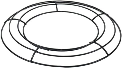 4 Pcs Wire Wreath Frame Rings 8 inch Metal Wreath Form for Crafts Floral for Wedding Party Birthday Decoration, Black Circle in Kuwait