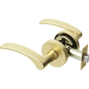 Okun Brook 2-Pack Matte Black Passage Door Levers – Reversible Non-Locking Interior Handles with Sleek Concealed-Mount Design for Hallways & Closets in Saudi Arabia