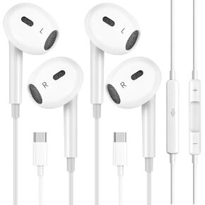 2 Pack Headphones with USB-C Plug, Wired Ear Buds with Built-in Remote to Control Music, Phone Calls, and Volume,Compatible for iPhone 15 16 17 Pro Max Plus. in Saudi Arabia