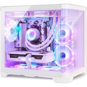 Poseidon Pre Built Gaming PC Desktop, 32GB DDR5, AMD Ryzen 5 9600X, RTX 5060 8G, 1TB PCIe + 1TB SATA SSD, 650W PSU, 240mm AIO & 7 ARGB Fans, High-end Tower Computer for Gamer, Home and Office- White in Saudi Arabia