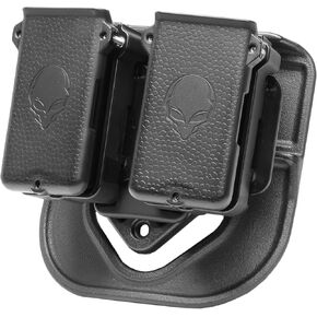حامل ماج مزدوج من Alien Gear Cloak - حافظة مجلة مزدوجة (9 مم، 40، 45، 10 مم، 380) - قابلة للتحويل IWB/OWB - غير قابلة للتعديل والاحتفاظ - راحة حزام الخصر مع خيار انزلاق الحزام - أسود in Kuwait