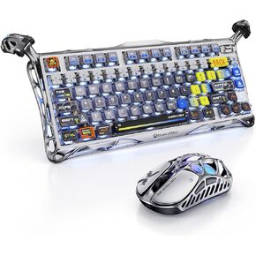 لوحة مفاتيح GravaStar Mercury K1 Pro وماوس X Pro Interstellar Silver in Kuwait
