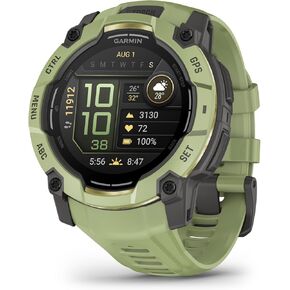 Garmin Instinct® 3 – 50 mm, AMOLED Display, Rugged Outdoor GPS Smartwatch, Built-in Flashlight, Alpine Rush Collection Limited Edition Color, Fern Green with Fern Green Band in Kuwait