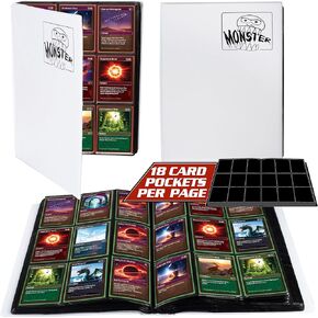 Monster Protectors Mega Red Holofoil 9 Pocket XL Binder with Hard Cover - Holds 720 Collectible Trading Cards - compatible with Pokémon, Yugioh, MTG and other TCGs - Keeps your cards Safe and Secure in Kuwait