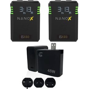 بطارية Core SWX NANOX Micro 150 150Wh 14.8V 9900mAh SMART Gold-Mount، حزمة مع شاحن حائط XPD-45 45W Universal USB-C PD in Kuwait