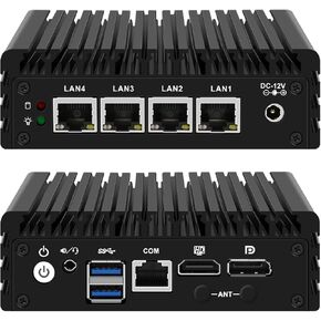 جدار الحماية Mini PC J3710 رباعي النواة، 4 x i225V 2.5GbE LAN بدون مروحة OPNsense، 8 جيجا رام 128 جيجا SSD، أجهزة كمبيوتر راوتر مايكرو، AES-NI، شاشة HD + DP مزدوجة، وحدة تحكم، 2USB3.0، SPK/MIC in Kuwait