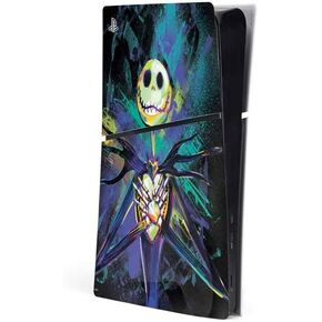 غلاف Skinit المخصص للألعاب متوافق مع وحدة التحكم PS5 Slim Digital Edition - مرخص رسميًا من Disney The Nightmare Before Christmas Jack and Sally من المفترض أن يتم تصميمهما in Kuwait