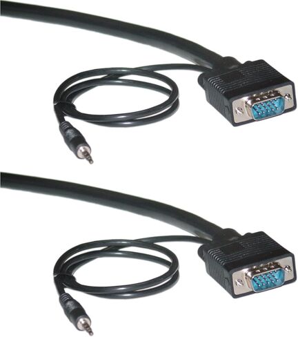 CableWholesale 35-Feet HD15 Male with 3.5 Stereo Male/HD15 Male with 3.5 Stereo Male, D/Shield Cable (10H1-29135) in Saudi Arabia