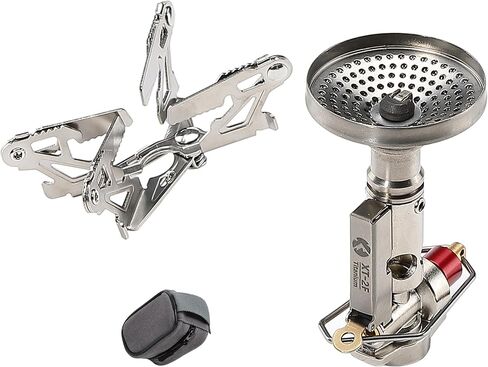 CAMPINGMOON Titanium Canister Top Stove Ultralight Backpacking w Pressure Regulator 2.4oz Wind-Resistant Gas Burner Compact High Altitude Cold Weather Hiking Camping 4Flex igniter XT-2F in Saudi Arabia