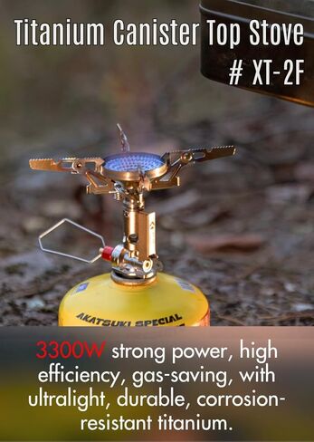 CAMPINGMOON Titanium Canister Top Stove Ultralight Backpacking w Pressure Regulator 2.4oz Wind-Resistant Gas Burner Compact High Altitude Cold Weather Hiking Camping 4Flex igniter XT-2F in Saudi Arabia