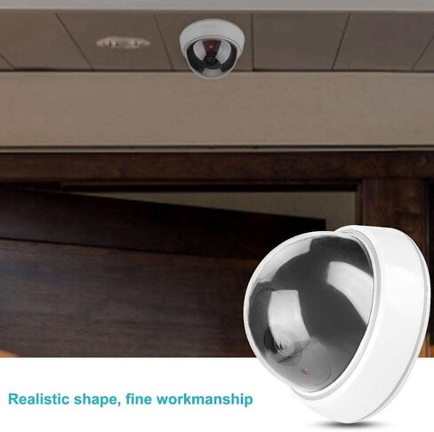 Dummy Camera with Flashing LED Light, Simulated Camera, Security Camera, Dummy Dome Surveillance Camera, Indoor and Outdoor Surveillance Camera, Wall Mount in Saudi Arabia