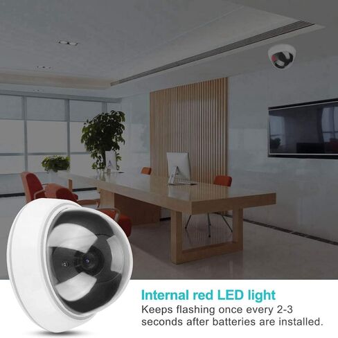 Dummy Camera with Flashing LED Light, Simulated Camera, Security Camera, Dummy Dome Surveillance Camera, Indoor and Outdoor Surveillance Camera, Wall Mount in Saudi Arabia