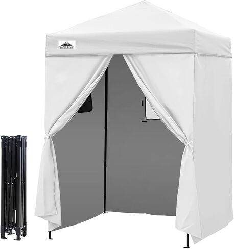 غرفة تغيير الملابس EAGLE PEAK Flex Ultra Compact 4x4، مظلة منبثقة، مأوى للشمس، مظلة محمولة للخصوصية كابانا لحمام السباحة، أو التقاط صور الموضة، أو التخييم، أزرق in Kuwait