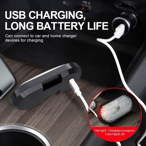 سقف السيارة أضواء السقف سيارة LED أضواء الداخلية USB قابلة للشحن جو القراءة ضوء مع 6 ألوان الدراجات الذيل ليلة in Saudi Arabia