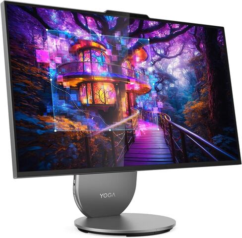 Lenovo Yoga AIO All-in-One with Intel Core Ultra 5 125H Processor, 27" 2560x1440 QHD Touchscreen 4 Side Narrow Bezel Display, 16GB LPDDR5X-7467MT RAM, 512GB of SSD, 5MP IR/RGB Camera, and Win 11 Home in Saudi Arabia