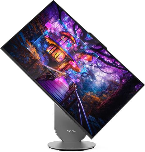 Lenovo Yoga AIO All-in-One with Intel Core Ultra 5 125H Processor, 27" 2560x1440 QHD Touchscreen 4 Side Narrow Bezel Display, 16GB LPDDR5X-7467MT RAM, 512GB of SSD, 5MP IR/RGB Camera, and Win 11 Home in Saudi Arabia