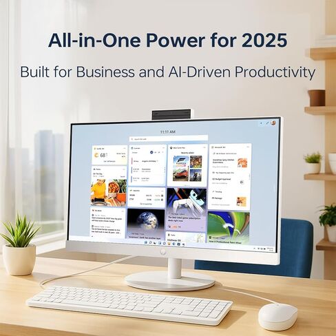 HP 2026 Pro 27 Business All-in-One Desktop, 27" FHD Touchscreen, Intel Core Ultra 7 155U, 32GB DDR5 RAM, 1TB SSD, Wi-Fi 6, Webcam, Wired KB & M, Next Gen AI, Bundle with ADATA 64GB Flash Drive in Saudi Arabia