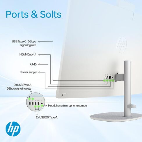 HP 2026 Pro 27 Business All-in-One Desktop, 27" FHD Touchscreen, Intel Core Ultra 7 155U, 32GB DDR5 RAM, 1TB SSD, Wi-Fi 6, Webcam, Wired KB & M, Next Gen AI, Bundle with ADATA 64GB Flash Drive in Saudi Arabia