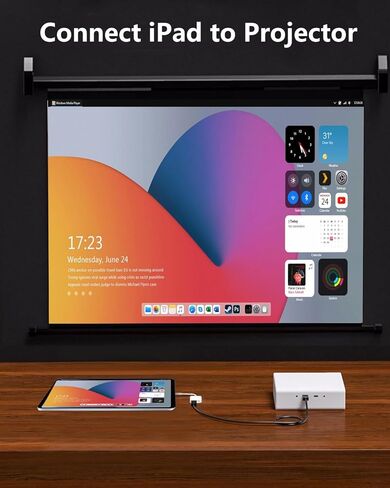 محول USB C إلى HDMI 4K@240 هرتز معتمد من Apple MFi لهاتف iPhone 17/16/15، سلك AV رقمي من النوع C إلى HDMI مع 100 وات PD لجهاز MacBook Pro/Air iPad Pro إلى شاشة عرض التلفزيون in Kuwait