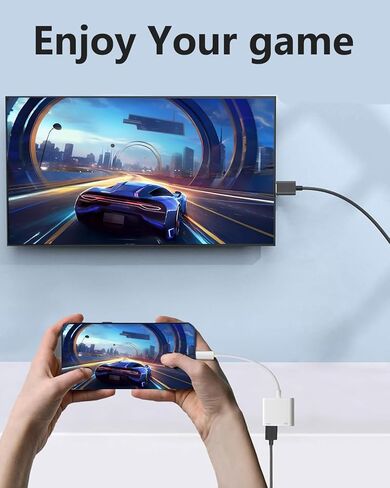 محول USB C إلى HDMI 4K@240 هرتز معتمد من Apple MFi لهاتف iPhone 17/16/15، سلك AV رقمي من النوع C إلى HDMI مع 100 وات PD لجهاز MacBook Pro/Air iPad Pro إلى شاشة عرض التلفزيون in Kuwait