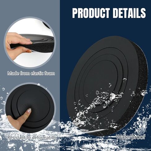 Wuyaoyao 4PCS Speaker Foam Rings Kit, 6" 6.5" 6.75" Car Door Speaker Foam Enhancer, Self-Adhesive Speakers Gasket Baffles for Enhancing Stereo Sound & Noise Reduction, Universal Car Accessories in Saudi Arabia