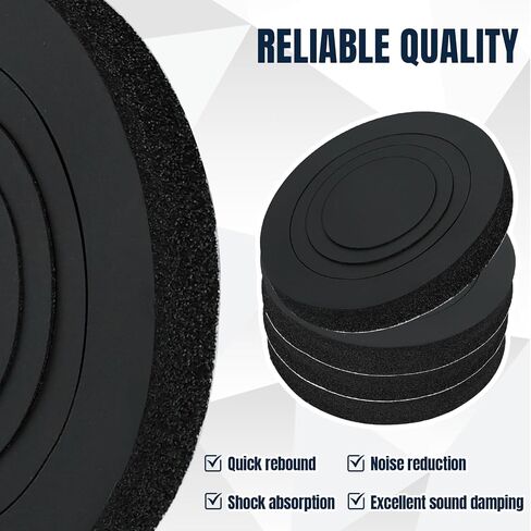 Wuyaoyao 4PCS Speaker Foam Rings Kit, 6" 6.5" 6.75" Car Door Speaker Foam Enhancer, Self-Adhesive Speakers Gasket Baffles for Enhancing Stereo Sound & Noise Reduction, Universal Car Accessories in Saudi Arabia