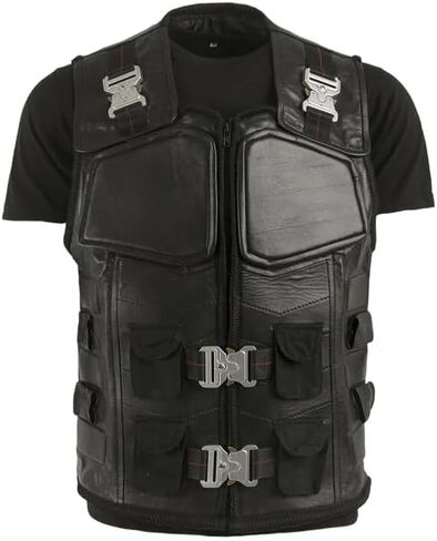 Unisex Trinity Blade Costume Vest for Cosplay - Military Style Leather Tactical Vest in Saudi Arabia