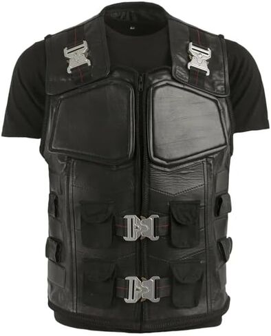 Unisex Trinity Blade Costume Vest for Cosplay - Military Style Leather Tactical Vest in Saudi Arabia