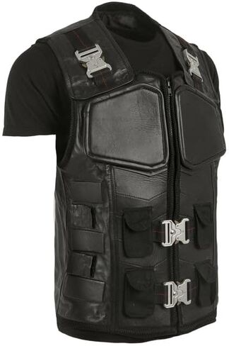 Unisex Trinity Blade Costume Vest for Cosplay - Military Style Leather Tactical Vest in Saudi Arabia