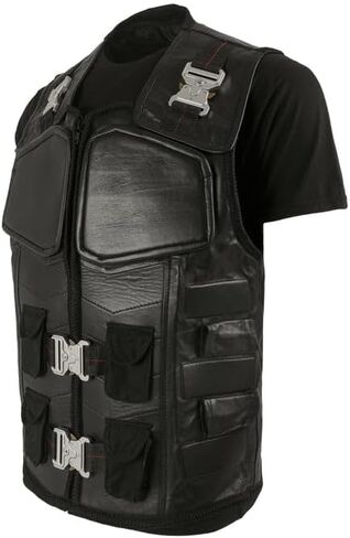 Unisex Trinity Blade Costume Vest for Cosplay - Military Style Leather Tactical Vest in Saudi Arabia