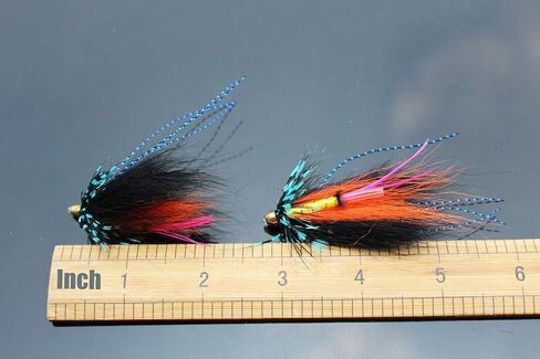 Tigofly 24 pcs/lot Blue&Black Feather Cone Head Tube Fly Streamer Salmon Trout Steelhead Fly Fishing Flies Lures in Saudi Arabia