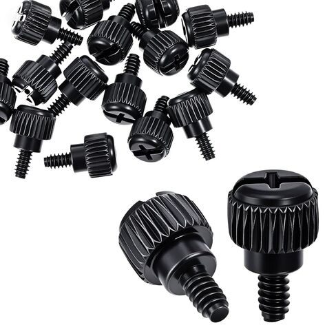 20 PCS PC Thumb Screws, Black Computer Case Thumbscrews, Carbon Steel 6-32 Pc Case Fastener Thumbscrews, Durable Tool-Free Screws for Desktop Pc Cases, Pci Slots, Hard Drives and Power Supply in Saudi Arabia