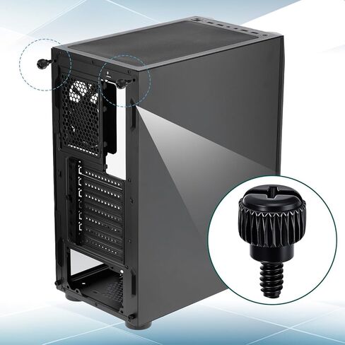 20 PCS PC Thumb Screws, Black Computer Case Thumbscrews, Carbon Steel 6-32 Pc Case Fastener Thumbscrews, Durable Tool-Free Screws for Desktop Pc Cases, Pci Slots, Hard Drives and Power Supply in Saudi Arabia