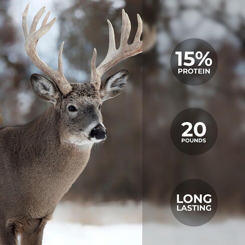 Rack Magnet Deer Block: 20 lb Deer Mineral Block with Apple Molasses Flavor, 15% Protein Attractant for Deer, Long Lasting Hunting Mineral Supplement for Trails, Cameras & Feed Sites in Saudi Arabia