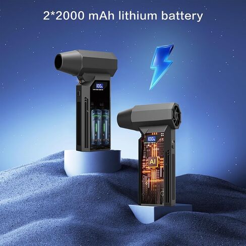 Compressed Air Duster,150000RPM Cordless Electric air Duster for Powerful Snow Blower, Keyboard PC Cleaning,4-Gear Adjustable Mini Blower with Fast Charging,Jet Dry Blower Air Blower for Home and Car in Saudi Arabia