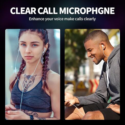 2 Pack Wired Headphones for iPhone,Earbuds Earphones Built-in Microphone & Volume Control,Compatible with iPhone 14/13/12/11/XR/XS/X/8/7/Pro/Pro Max in Saudi Arabia