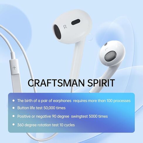 2 Pack Headphones with USB-C Plug, Wired Ear Buds with Built-in Remote to Control Music, Phone Calls, and Volume,Compatible for iPhone 15 16 17 Pro Max Plus. in Saudi Arabia