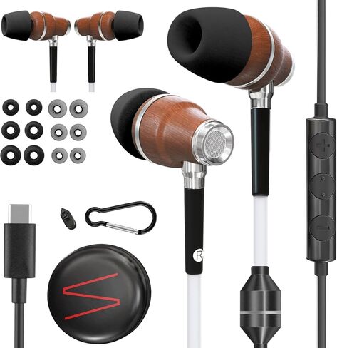سماعات أذن Symphonized Premium Airtube EMF، صوت ثلاثي الأبعاد، تحكم في مستوى صوت الميكروفون، محركات صوت جهير 8 مم تمنح جودة صوت عالية لأجهزة USB C iPhone 15 و16 و17 وأجهزة Android in Kuwait