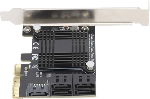 بطاقة توسيع SUNGOOYUE، PCIE إلى 5 منافذ SATA3.0، لوحة محول مع شريحة JMB585 ومؤشر LED، للكمبيوتر OSX Windows7810 in Saudi Arabia