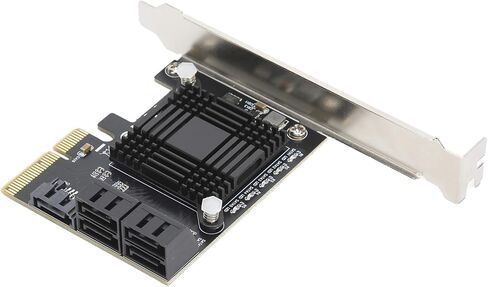 بطاقة توسيع SUNGOOYUE، PCIE إلى 5 منافذ SATA3.0، لوحة محول مع شريحة JMB585 ومؤشر LED، للكمبيوتر OSX Windows7810 in Saudi Arabia