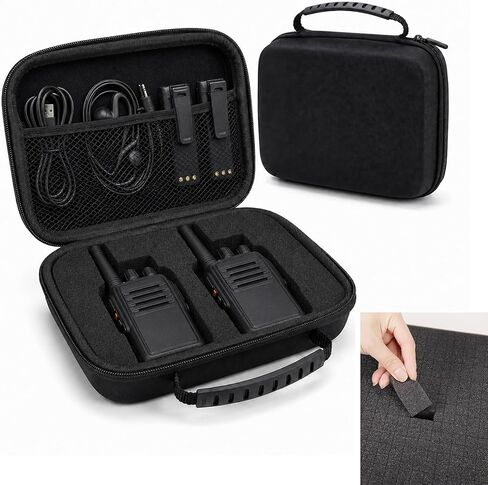 حافظة جهاز اتصال لاسلكي مع رغوة DIY متوافقة مع Baofeng UV-5R UV-5RM 5RM Plus K5 Plus UV-21R UV-17R UV-9R Pro UV-7B GM-21 BF-F8HP BF-888S، حقيبة حمل راديو هام ملحقات راديو ثنائية الاتجاه، حقيبة فقط in Kuwait