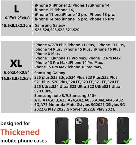 حافظة للهاتف مزودة بمشبك حزام وفتحة بطاقة للرجل iPhone12 13 14 15 16 17,11 12 13 14 15 16 17pro، 17Air/Samsung S25 S24 S23 S22 S21 S20/LG/Moto (بني وأصفر، L (6.1 بوصة × 3.2 بوصة × 0.8)) in Kuwait