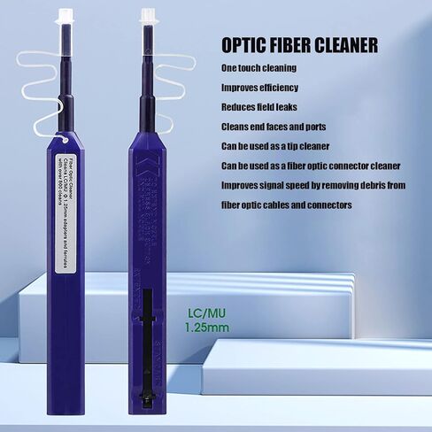 flexman 2Pcs Portable Fiber Optic End Face Cleaning Pen, One Press Anti Static Optical Connector Cleaning Tool with 800 Times for 1.25mm LC MU 2.5mm SC FC ST E2000 in Saudi Arabia