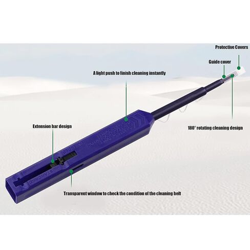 flexman 2Pcs Portable Fiber Optic End Face Cleaning Pen, One Press Anti Static Optical Connector Cleaning Tool with 800 Times for 1.25mm LC MU 2.5mm SC FC ST E2000 in Saudi Arabia