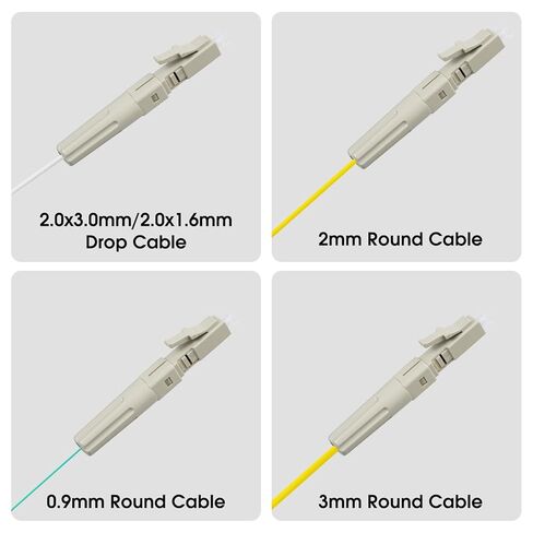 10 Pack LC/OM3 Multimode Quick Connector, 50/125μm Mechanical Fast Adapter for Data Center & Office Network in Saudi Arabia