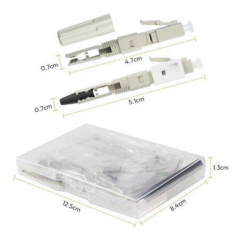 10 Pack LC/OM3 Multimode Quick Connector, 50/125μm Mechanical Fast Adapter for Data Center & Office Network in Saudi Arabia