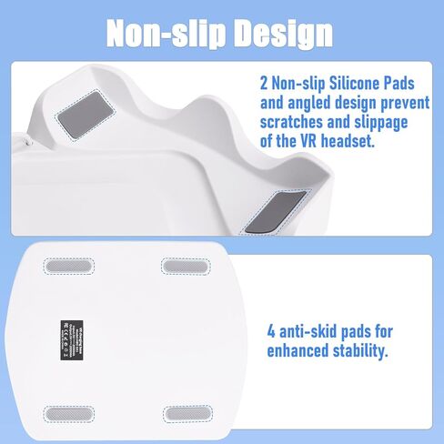 Tendak Charging Dock for Meta Quest 3S/Quest 3/Quest 2, VR Charging Stand with RGB Light, Type C Cable and Controller Storage, VR Headset Controller Accessories(White) in Saudi Arabia